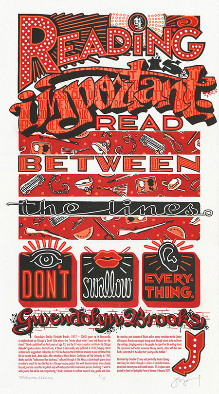 "Warning Signs" Dead Feminist broadside by Chandler O'Leary and Jessica Spring