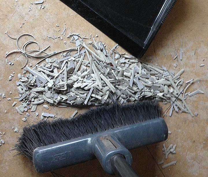 Linoleum carving photo by Chandler O'Leary