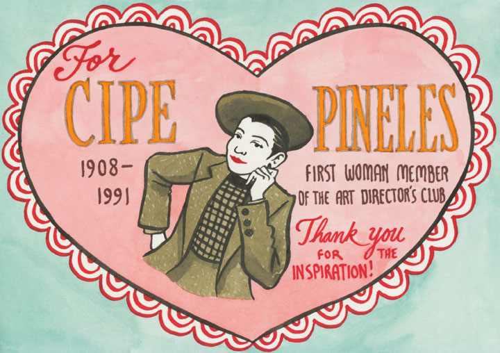 A Gal-entine for Cipe Pineles. Illustrated by Chandler O'Leary.